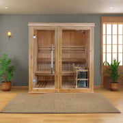 Charleston 4-Person Indoor Traditional Sauna Double Bench