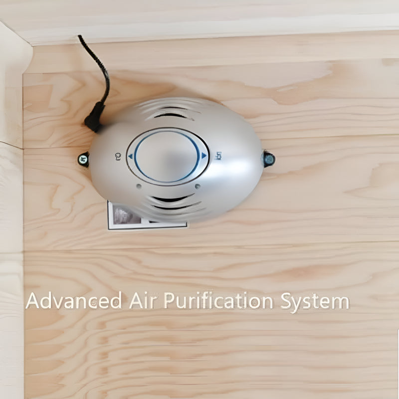 Charleston 4-Person Indoor Traditional Sauna | Canadian Hemlock, 6kW Harvia Heater, Double Bench
