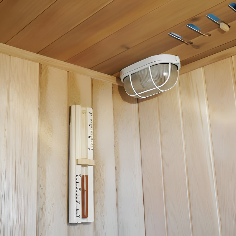 Charleston 4-Person Indoor Traditional Sauna | Canadian Hemlock, 6kW Harvia Heater, Double Bench
