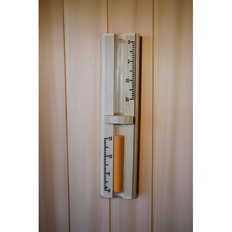 Charleston 4-Person Indoor Traditional Sauna | Canadian Hemlock, 6kW Harvia Heater, Double Bench